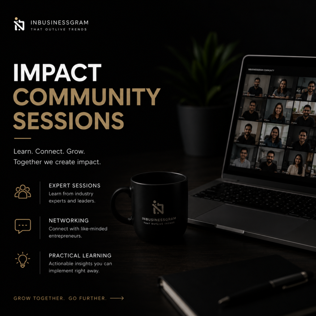Impact Community session by InBusinessGram — a peer group for founders and professionals building their personal brand